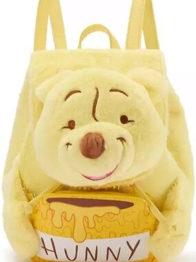NWT Plush Yellow Winnie Bear Kids Backpack w/ Hunny Pot Disney 2026 collectable